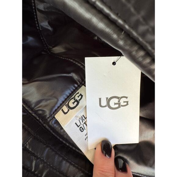 NWT Ladies UGG Reversible Black Sherpa Bucket Hat Size L/ XL $65 - Picture 5 of 7